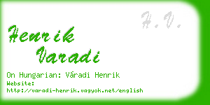 henrik varadi business card