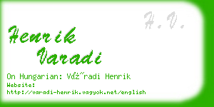 henrik varadi business card
